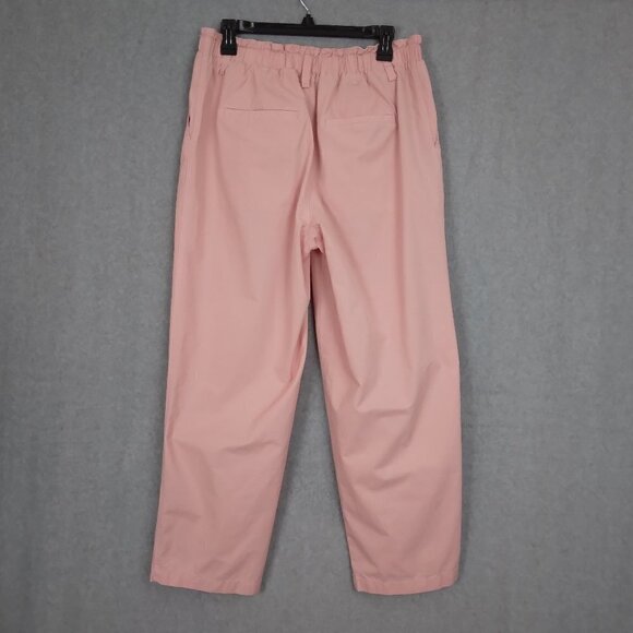 Sundance | Cotton Twill Pants Elastic Waist Light Pink | Size 10P - Picture 4 of 9